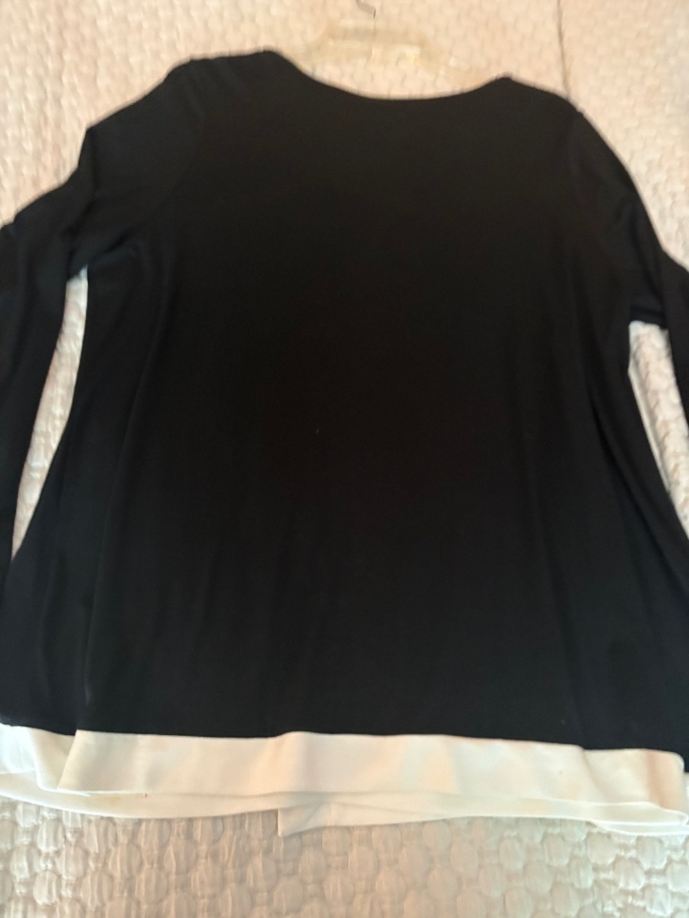 J.Jill, Tunic top, black and white trim, L